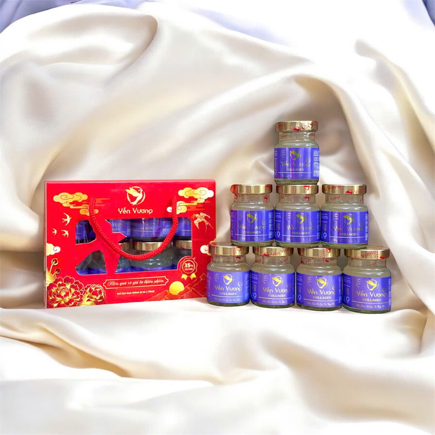 Lốc 8 hũ yến Vương 70ml Collagen